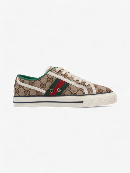 Gucci GG Tennis 1977 Sneakers Beige  / Green / Red Canvas EU 37 UK 4