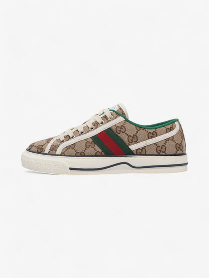 Gucci GG Tennis 1977 Sneakers Beige  / Green / Red Canvas EU 37 UK 4