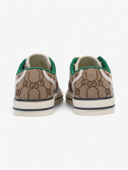 Gucci GG Tennis 1977 Sneakers Beige  / Green / Red Canvas EU 37 UK 4