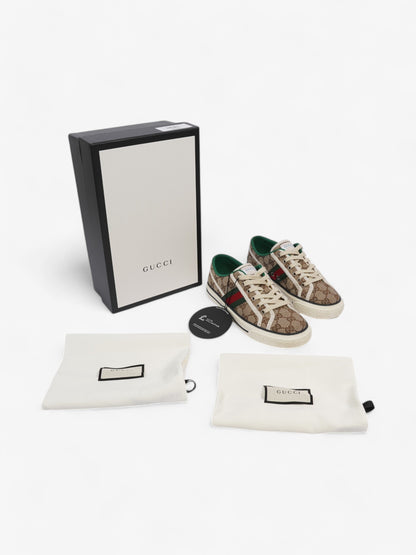 Gucci GG Tennis 1977 Sneakers Beige  / Green / Red Canvas EU 37 UK 4
