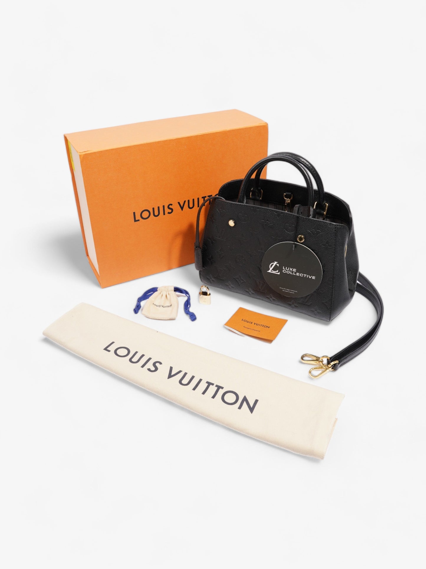 Louis Vuitton Montaigne BB Black Empreinte Leather