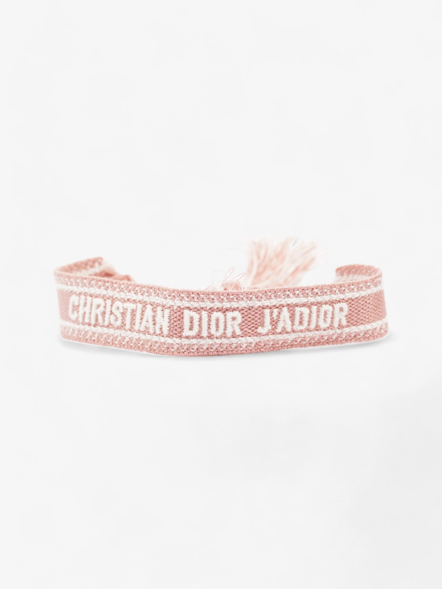 Christian Dior J'Adior Friendship Bracelet Set Pink / Grey / White Cotton