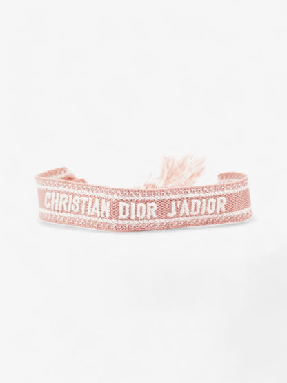 Christian Dior J'Adior Friendship Bracelet Set Pink / Grey / White Cotton