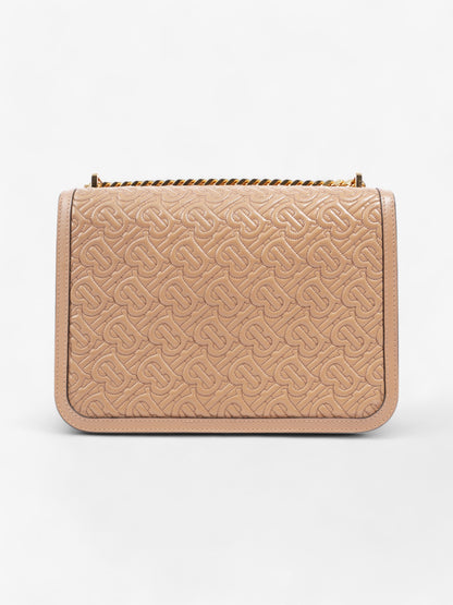 Burberry TB Monogram Chain Bag Honey Calfskin Leather Medium