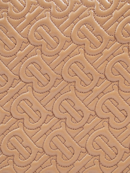 Burberry TB Monogram Chain Bag Honey Calfskin Leather Medium