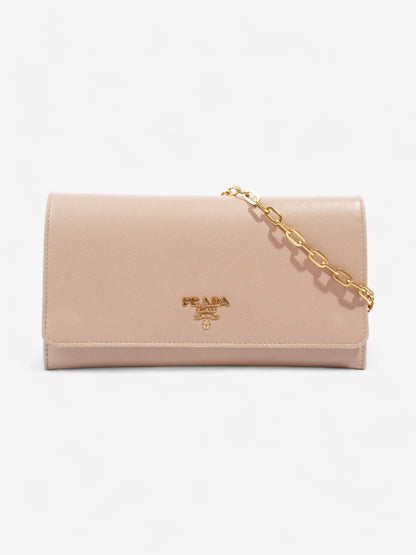 Prada Long Flap Neutral Saffiano Leather