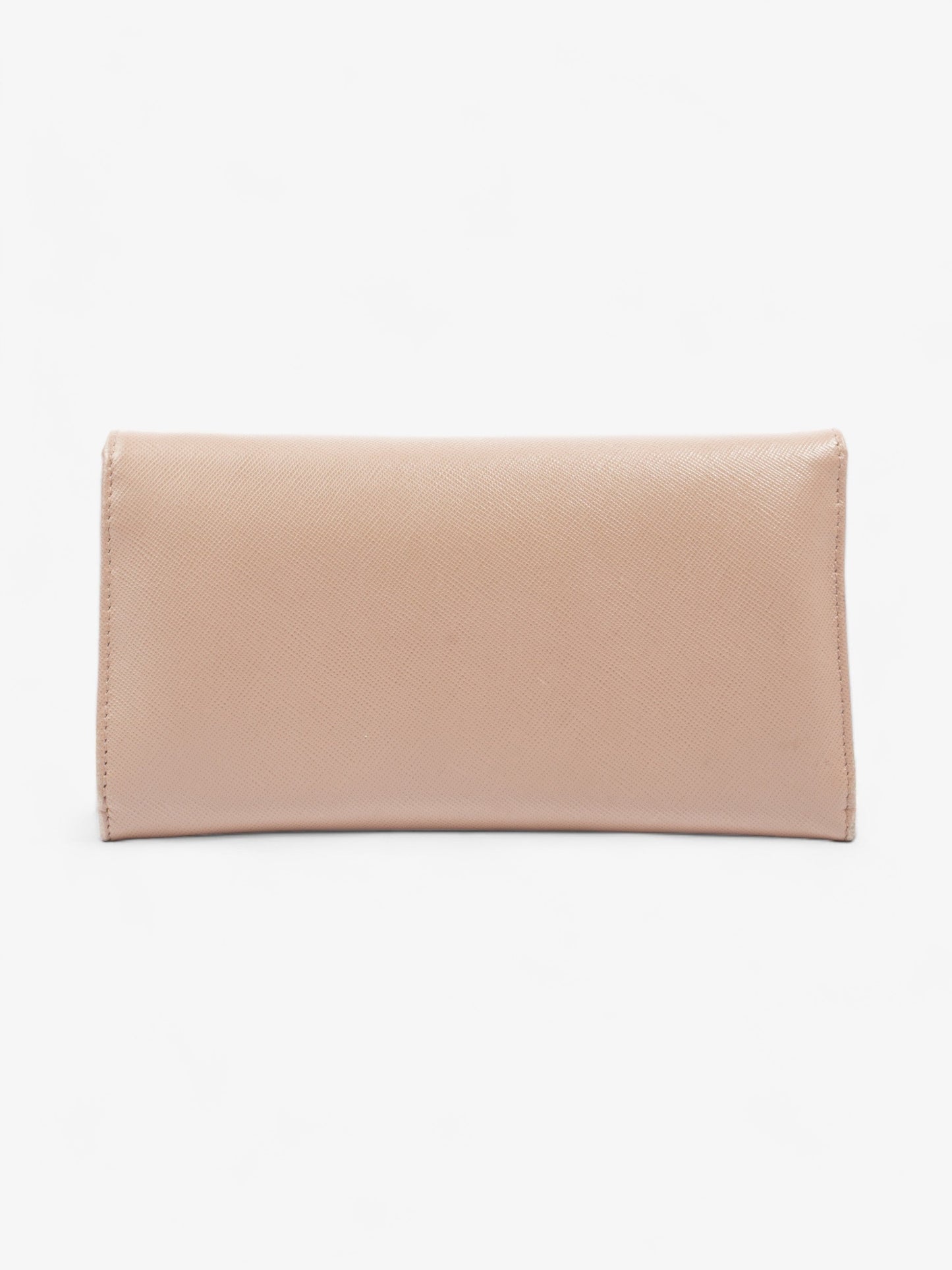 Prada Long Flap Neutral Saffiano Leather