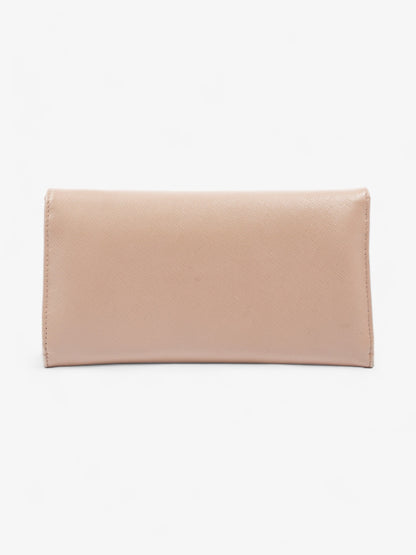 Prada Long Flap Neutral Saffiano Leather