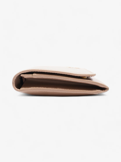 Prada Long Flap Neutral Saffiano Leather