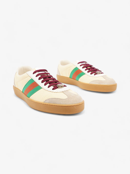 Gucci G74 Sneakers Yellow / White / Green Leather EU 44 UK 10