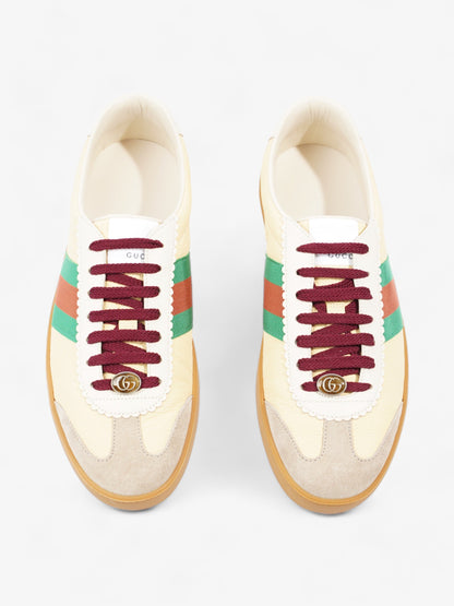 Gucci G74 Sneakers Yellow / White / Green Leather EU 44 UK 10