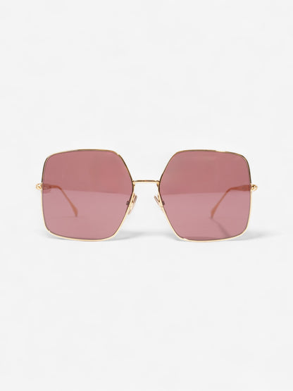 Fendi FF Sunglasses Gold / Black Acetate 145mm