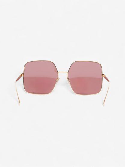 Fendi FF Sunglasses Gold / Black Acetate 145mm