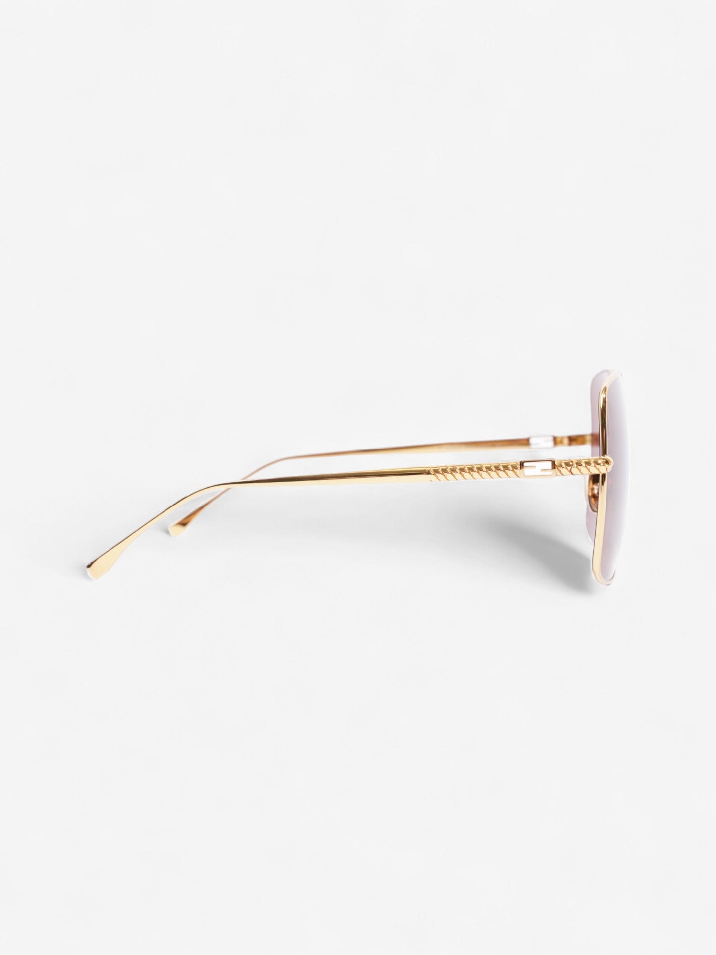 Fendi FF Sunglasses Gold / Black Acetate 145mm
