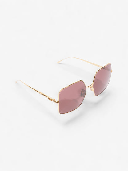 Fendi FF Sunglasses Gold / Black Acetate 145mm