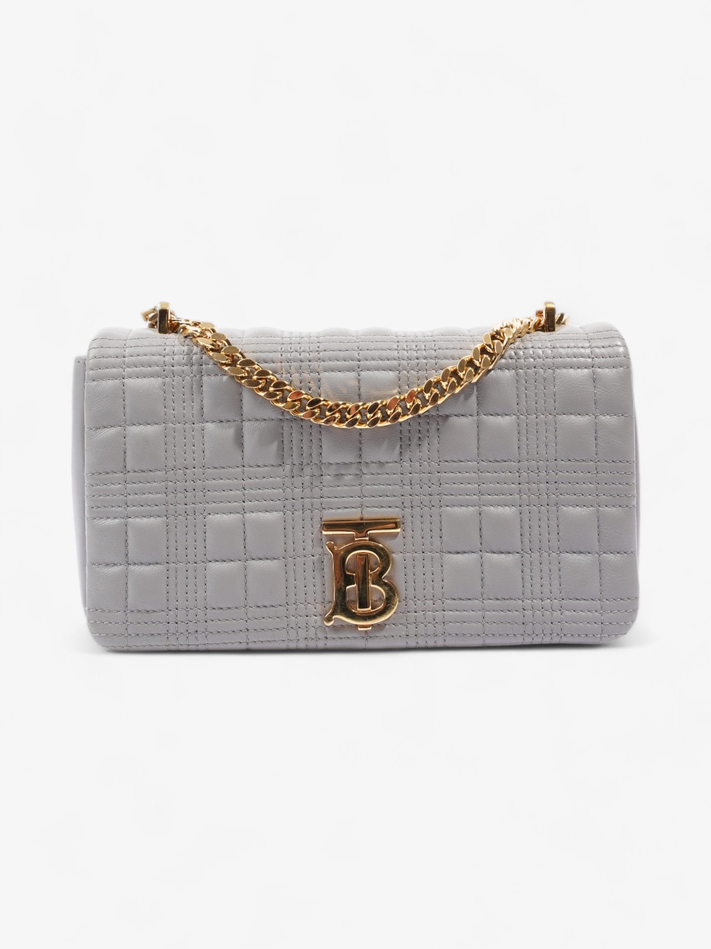 Burberry Lola Bag Grey Lambskin Leather Small