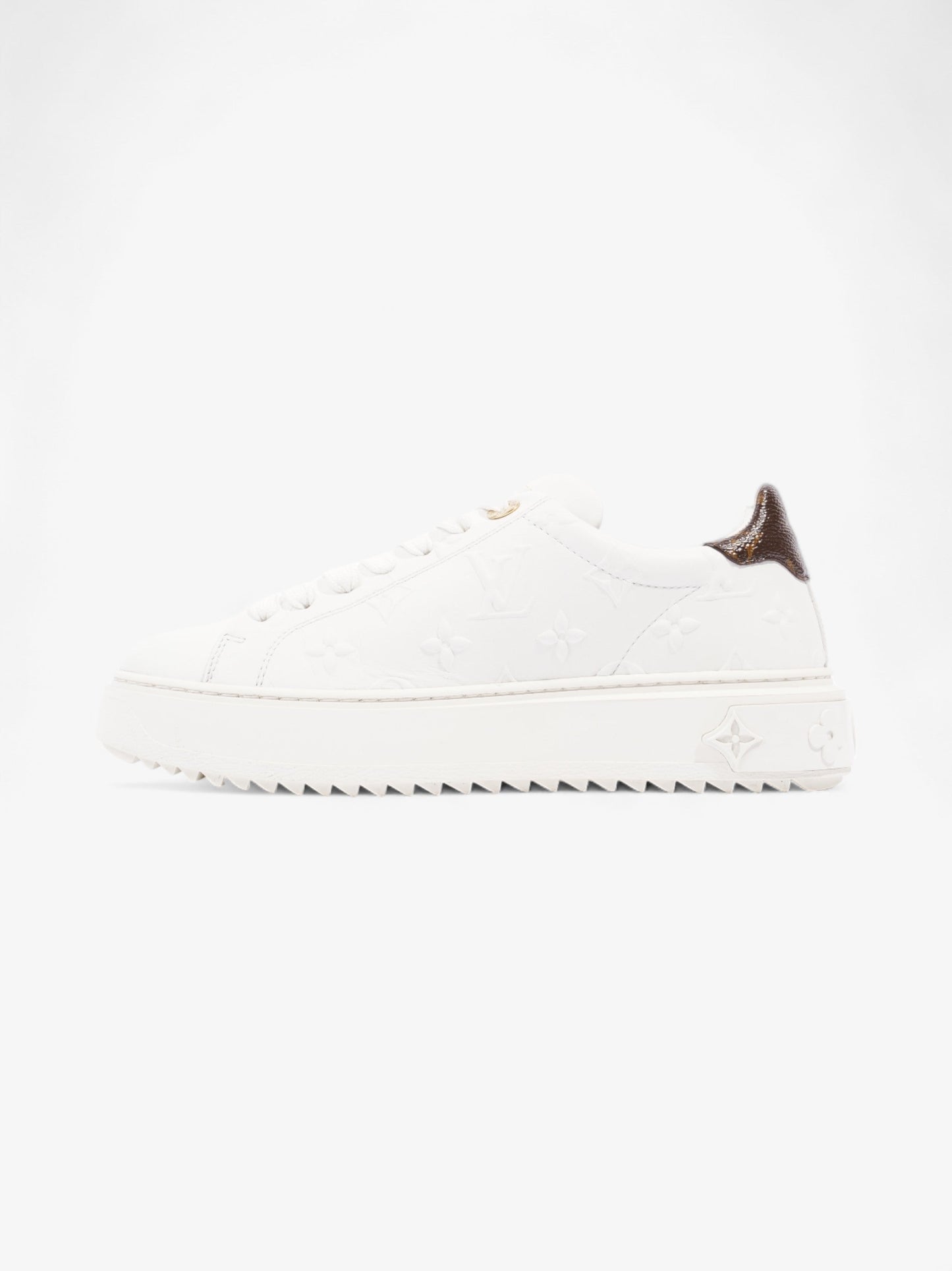 Louis Vuitton Time Out Sneaker White / Brown Monogram Leather EU 36.5 UK 3.5