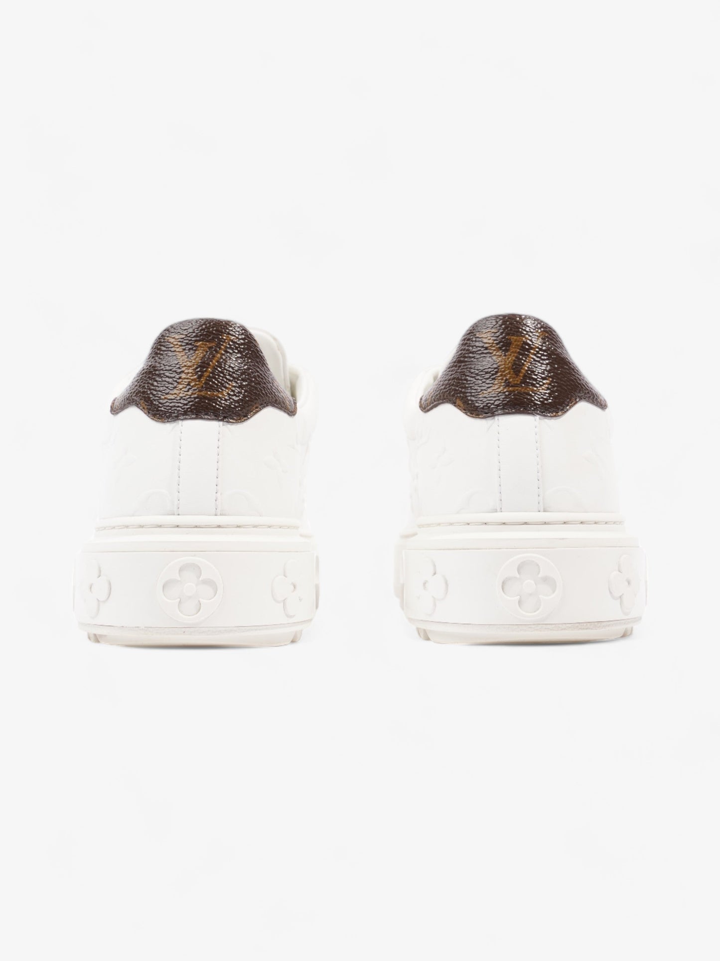 Louis Vuitton Time Out Sneaker White / Brown Monogram Leather EU 36.5 UK 3.5