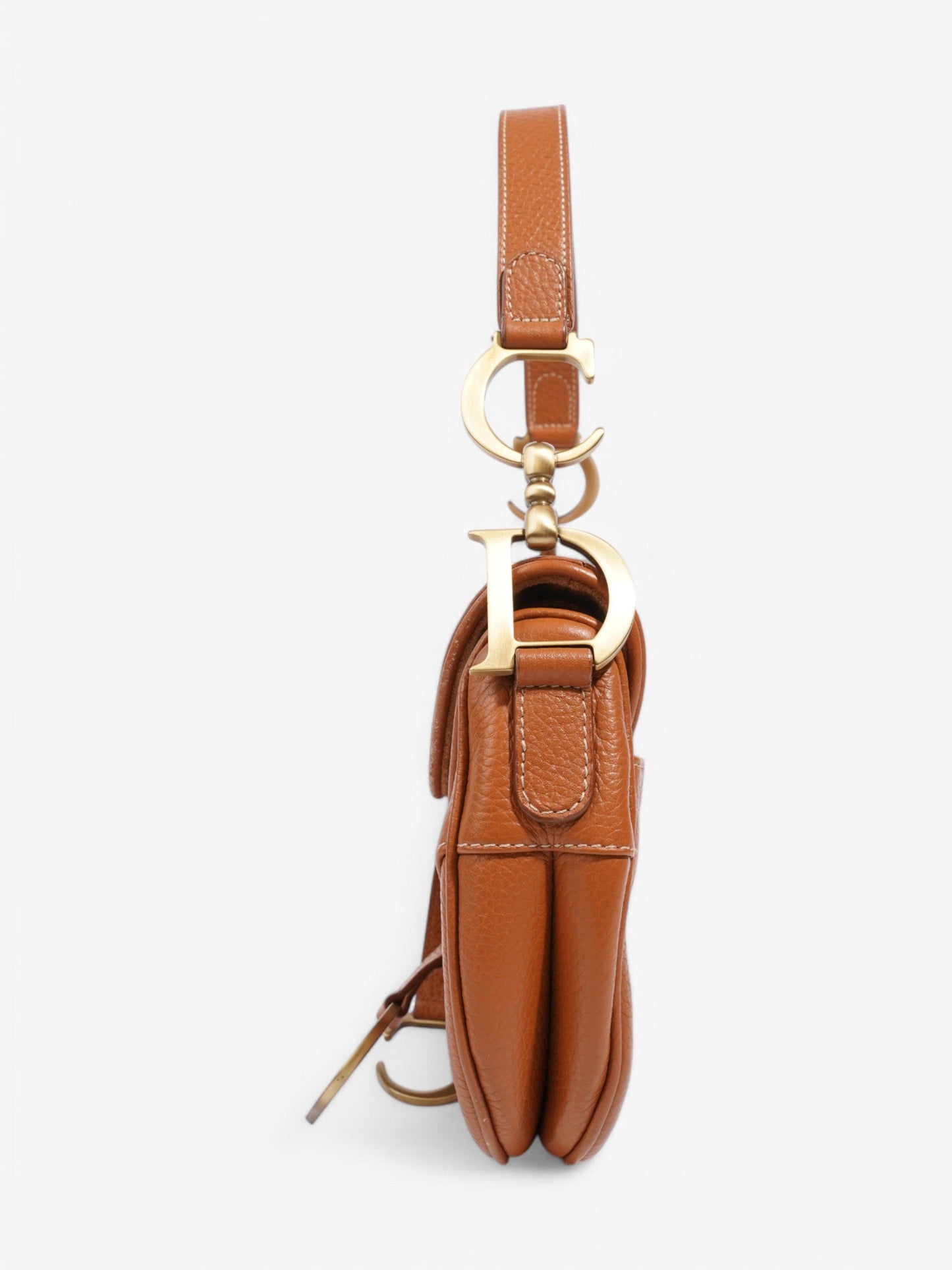 Christian Dior Double Saddle Bag Tan Leather
