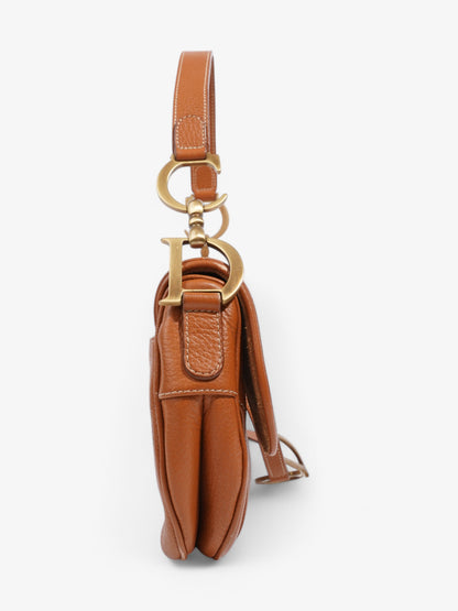 Christian Dior Double Saddle Bag Tan Leather