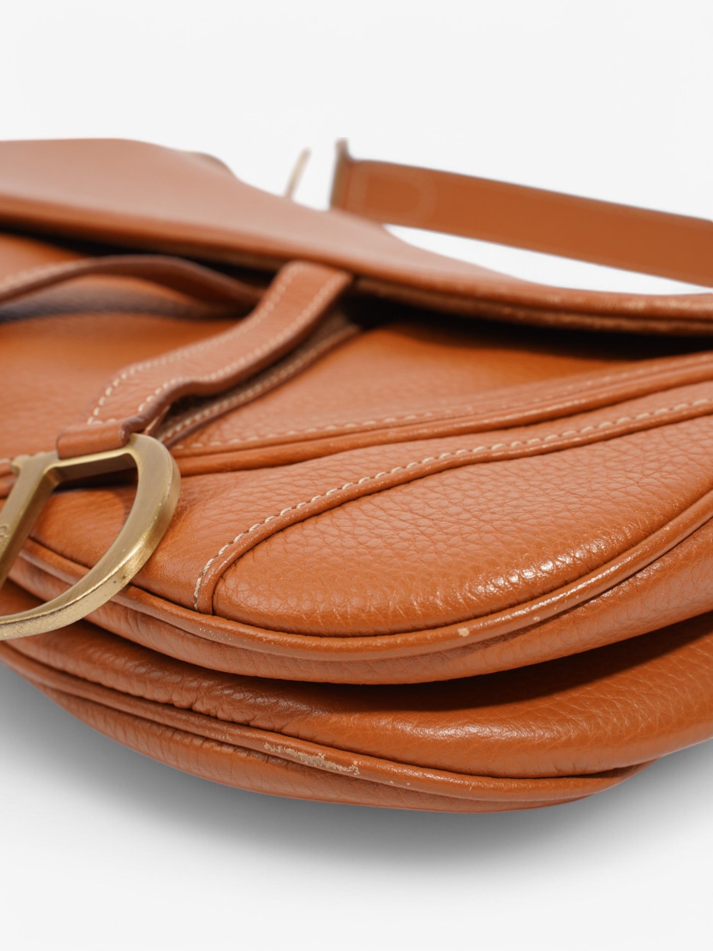 Christian Dior Double Saddle Bag Tan Leather