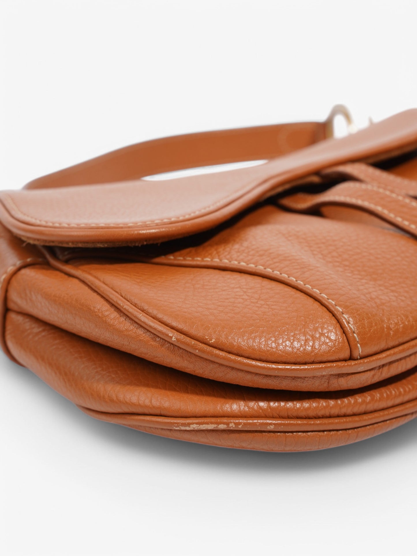 Christian Dior Double Saddle Bag Tan Leather