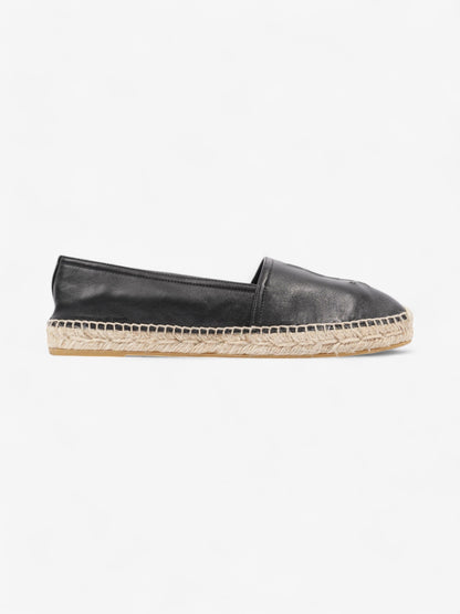 Saint Laurent YSL Espadrilles Black Leather EU 40 UK 7