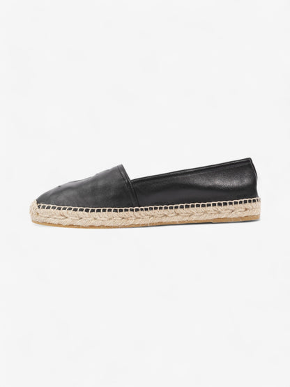 Saint Laurent YSL Espadrilles Black Leather EU 40 UK 7