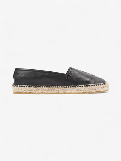Saint Laurent YSL Espadrilles Black Leather EU 40 UK 7
