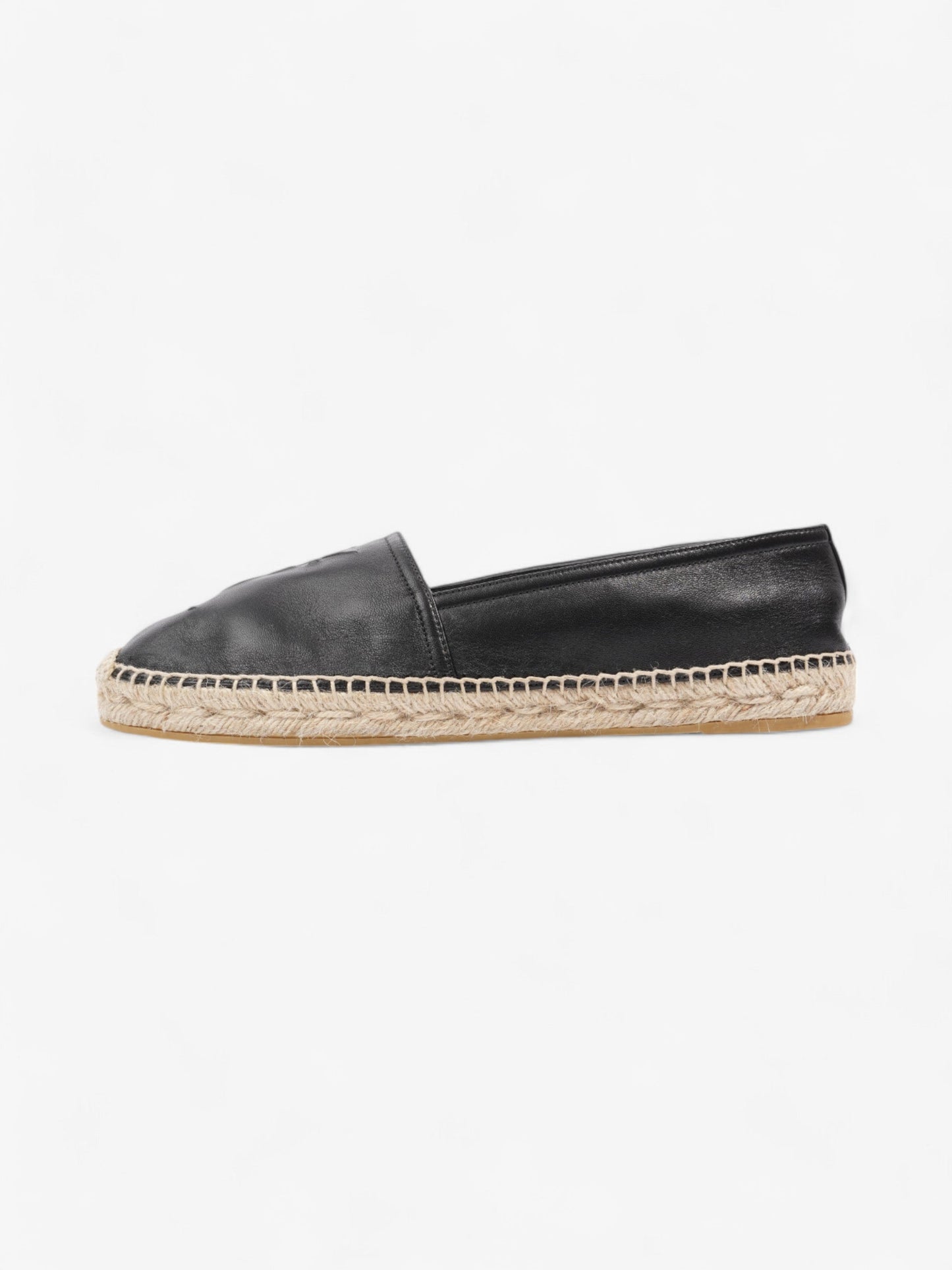 Saint Laurent YSL Espadrilles Black Leather EU 40 UK 7