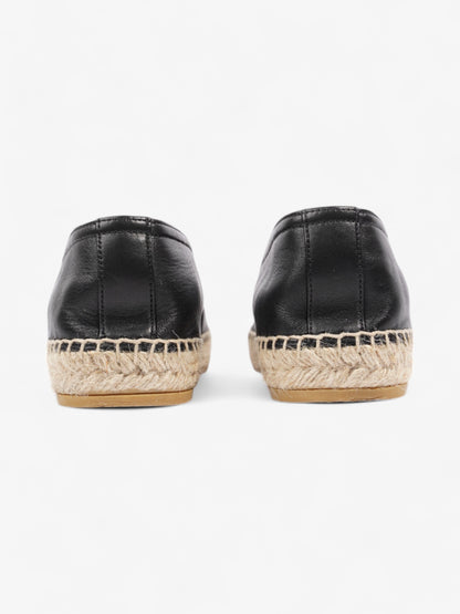 Saint Laurent YSL Espadrilles Black Leather EU 40 UK 7