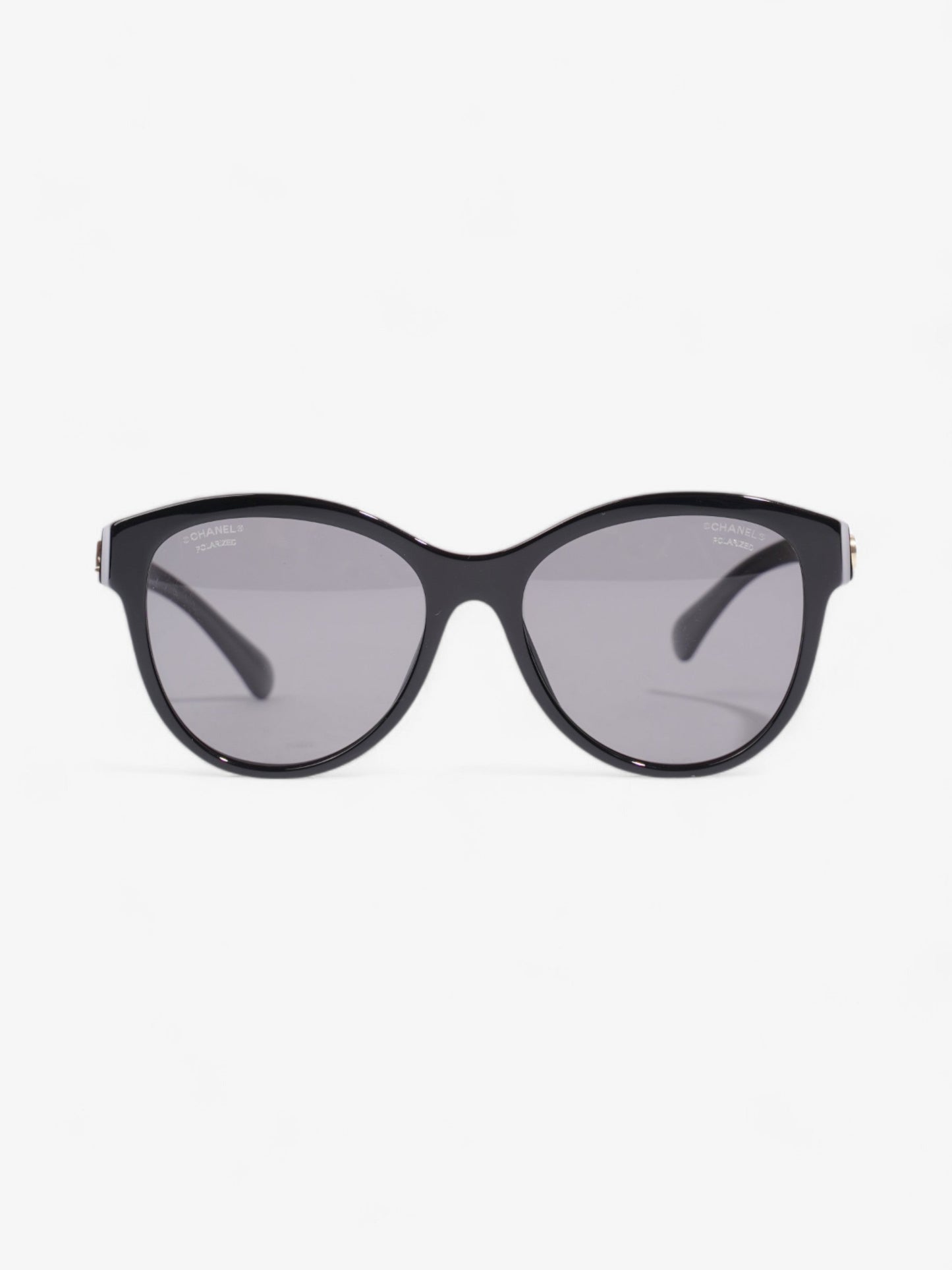 Chanel Cat Eye Sunglasses Black Acetate 140mm