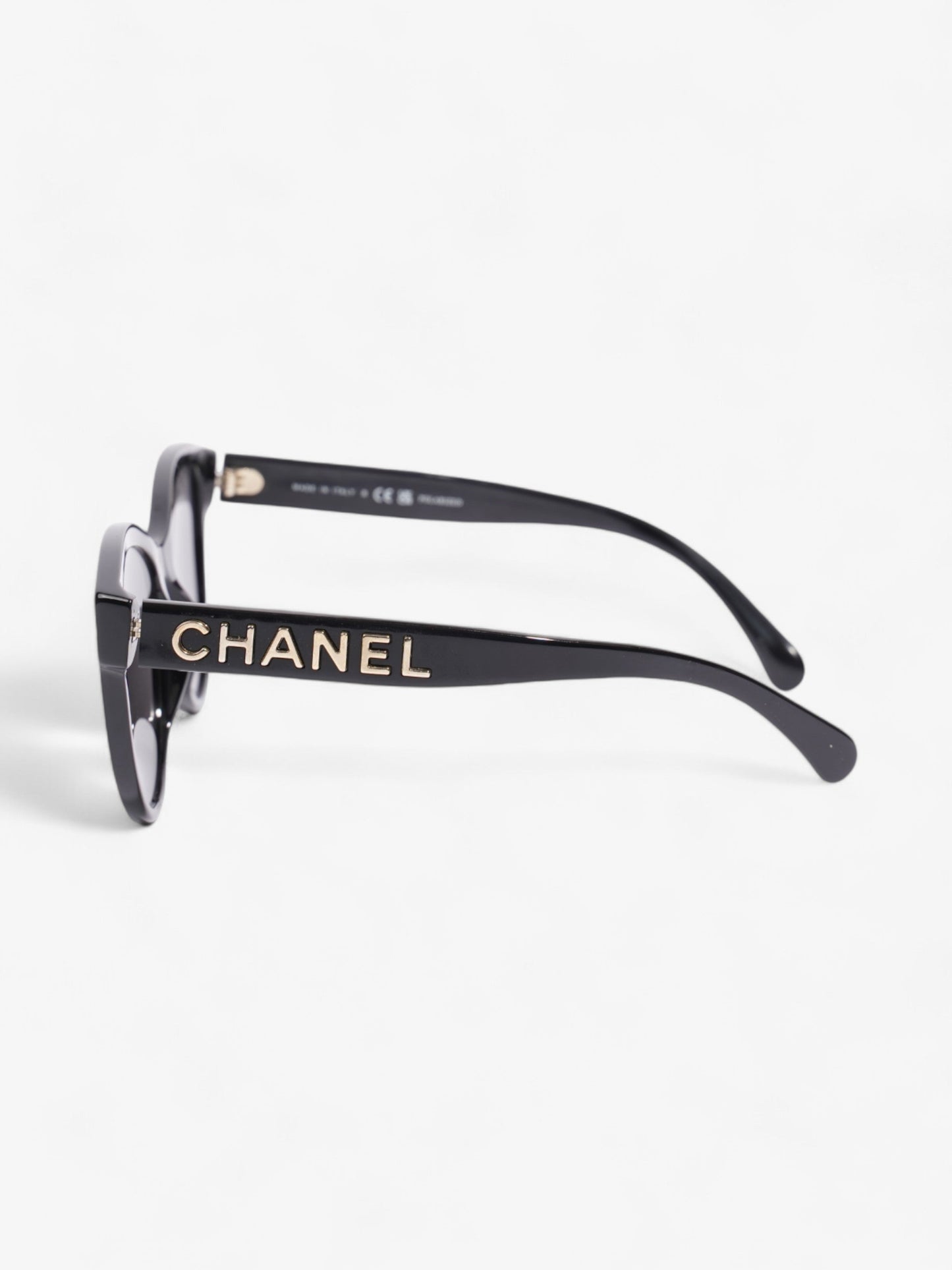 Chanel Cat Eye Sunglasses Black Acetate 140mm