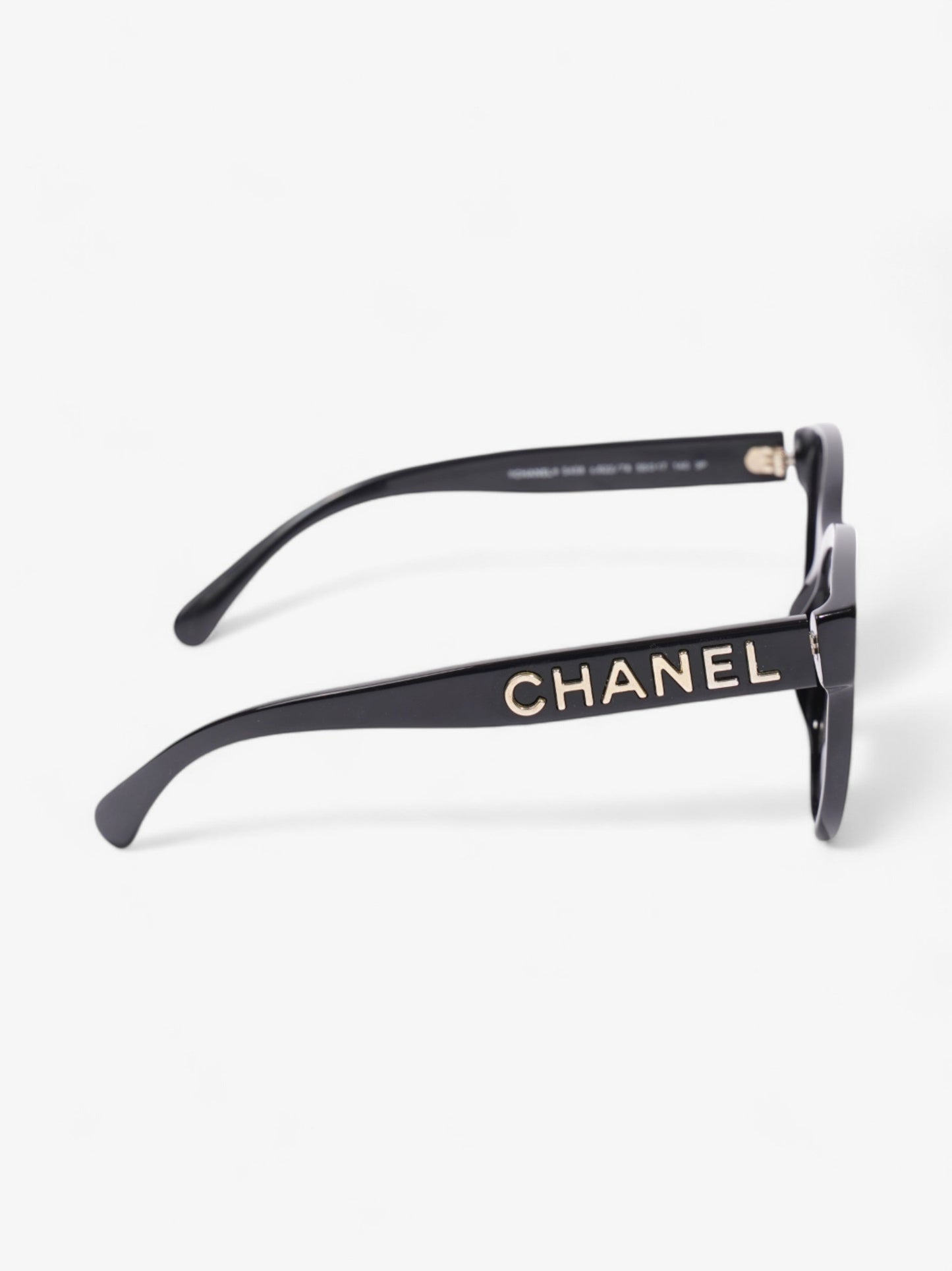 Chanel Cat Eye Sunglasses Black Acetate 140mm