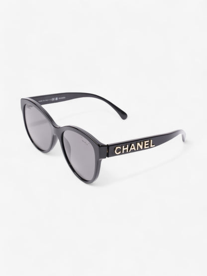 Chanel Cat Eye Sunglasses Black Acetate 140mm