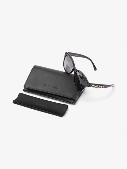 Chanel Cat Eye Sunglasses Black Acetate 140mm