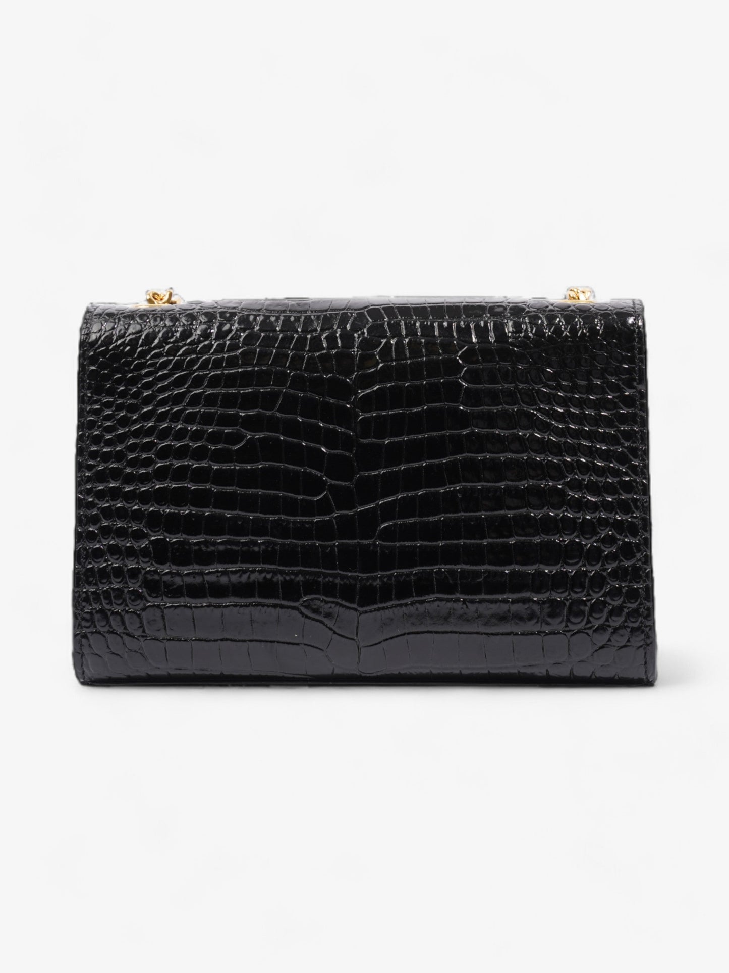 Saint Laurent Kate Tassle Bag Black Embossed Leather Small
