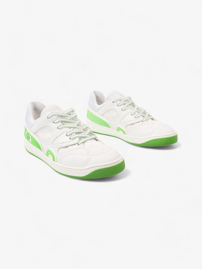 Gucci Basket Sneakers White  / Green Canvas EU 38 UK 5
