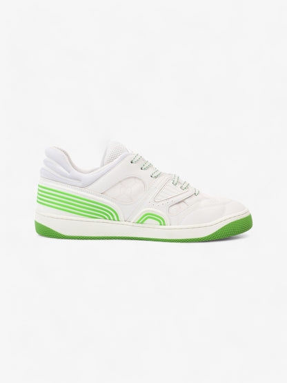 Gucci Basket Sneakers White  / Green Canvas EU 38 UK 5