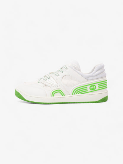 Gucci Basket Sneakers White  / Green Canvas EU 38 UK 5