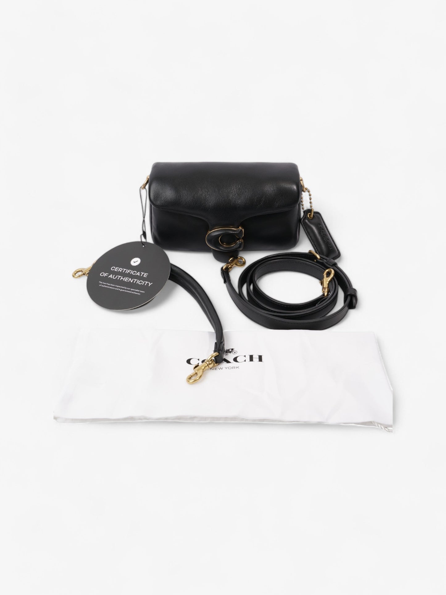 Coach Pillow Tabby Black Nappa Leather 18