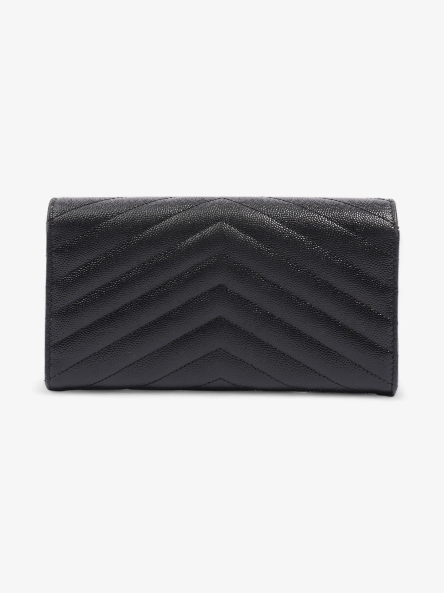 Saint Laurent Envelope Wallet Black Grained Leather