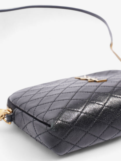 Saint Laurent Gaby Black Matelasse Leather Mini