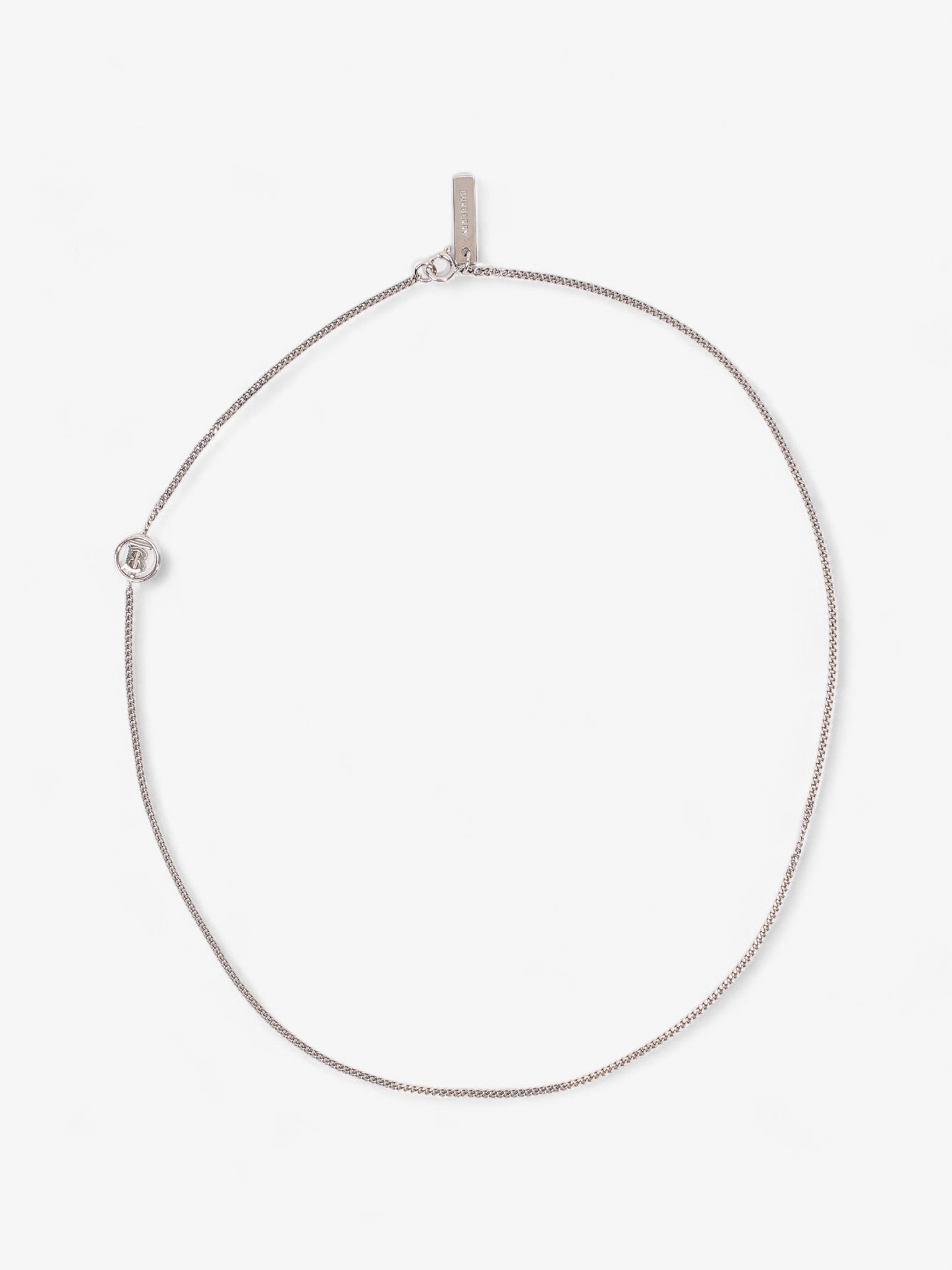 Burberry TB Chain Necklace Silver Base Metal