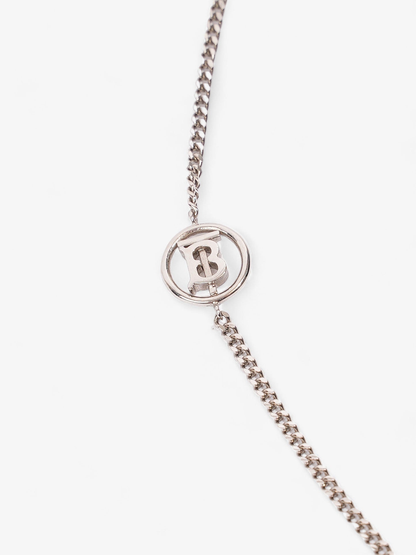Burberry TB Chain Necklace Silver Base Metal