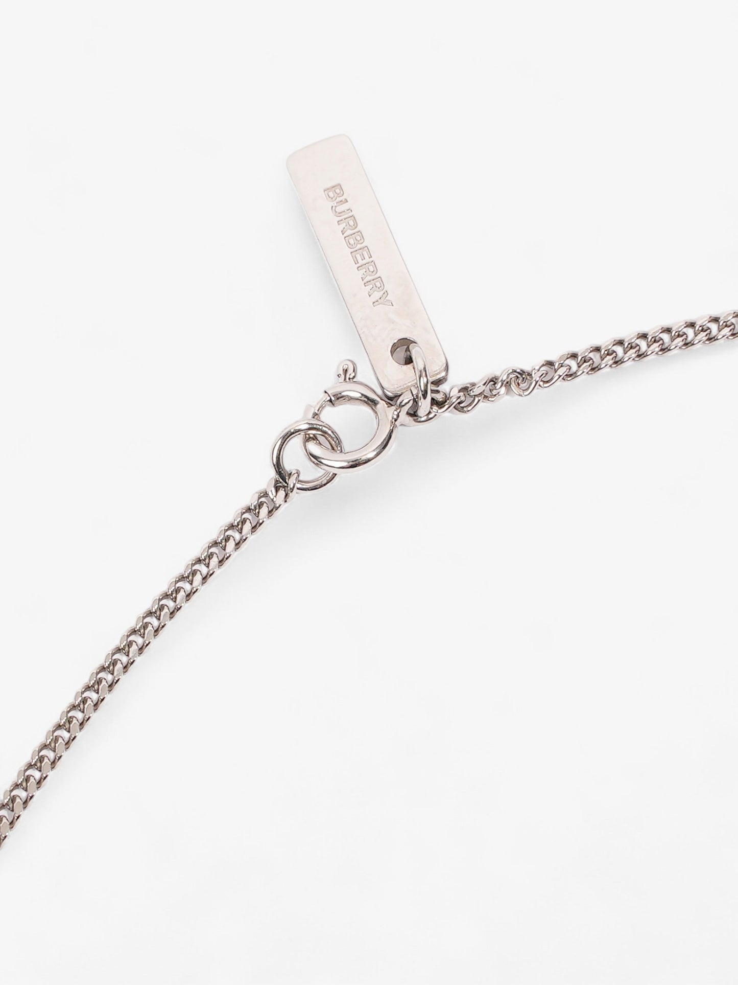 Burberry TB Chain Necklace Silver Base Metal