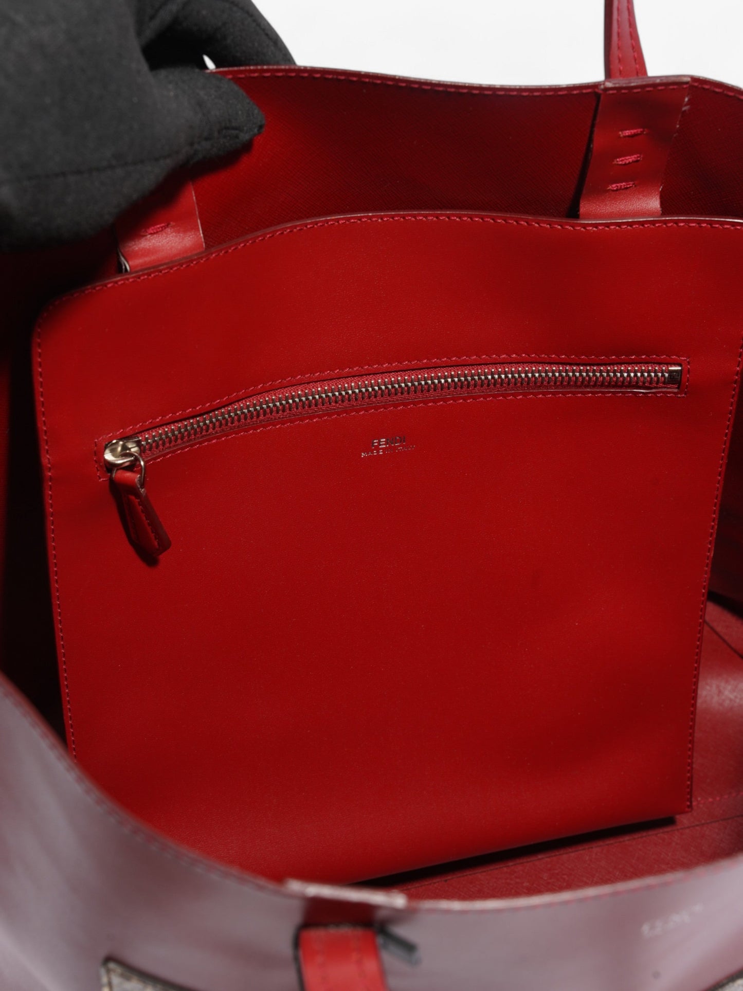 Fendi Monster Eye Tote Red / Snake Leather