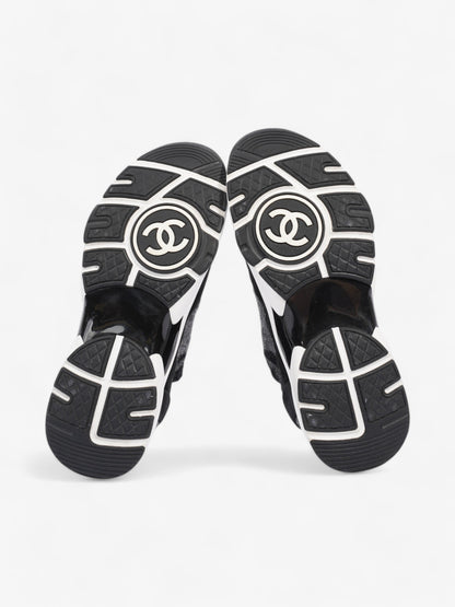 Chanel CC Logo Sneakers Grey / Black Wool EU 37 UK 4