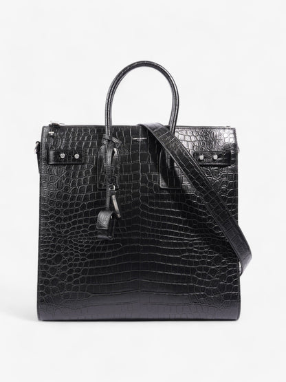 Saint Laurent Sac De Jour Black Embossed Leather North/South