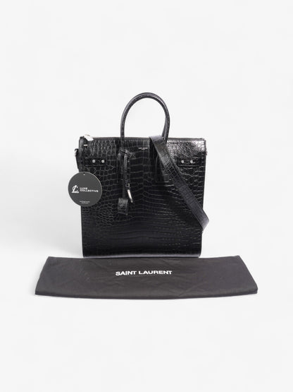 Saint Laurent Sac De Jour Black Embossed Leather North/South